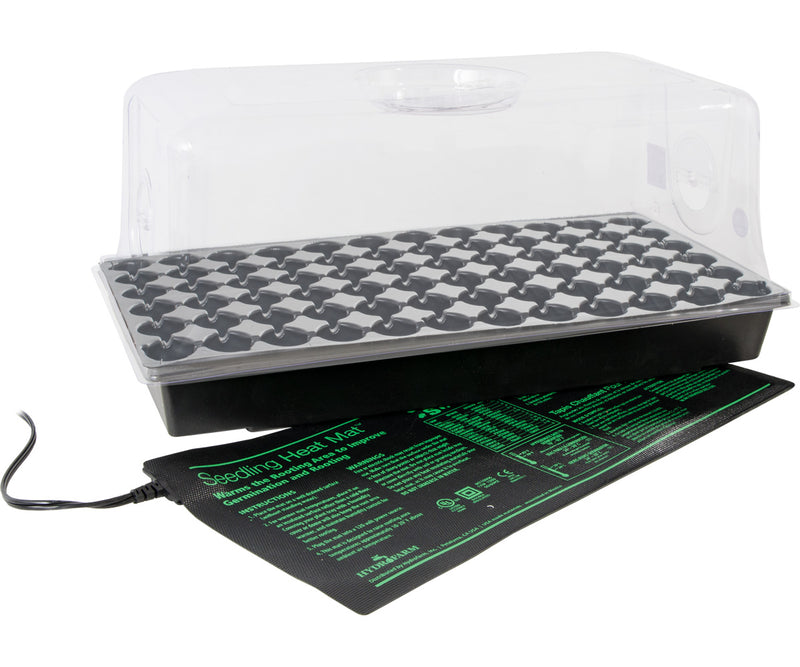 Jump Start Hot House w/Heat Mat, Tray, 72-Cell Insert, 7.5 in dome