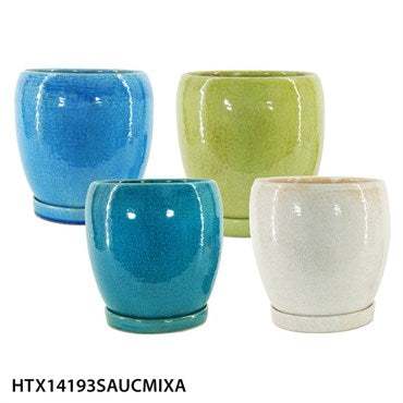 Michael Carr Designs Round Egg Pot With Saucer