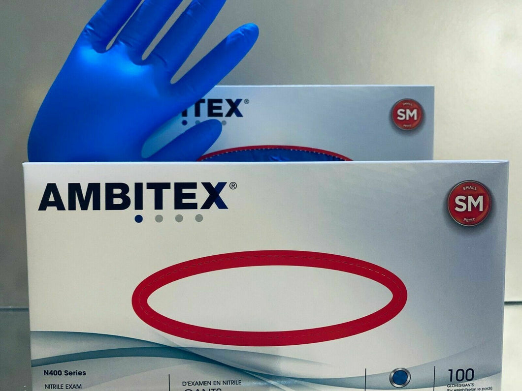 Ambitex Blue Nitrile Glove Small
