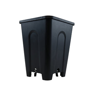 Square Elevated Black Pot