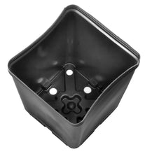 Load image into Gallery viewer, Square Thin Plastic Black Pot by Gro Pro
