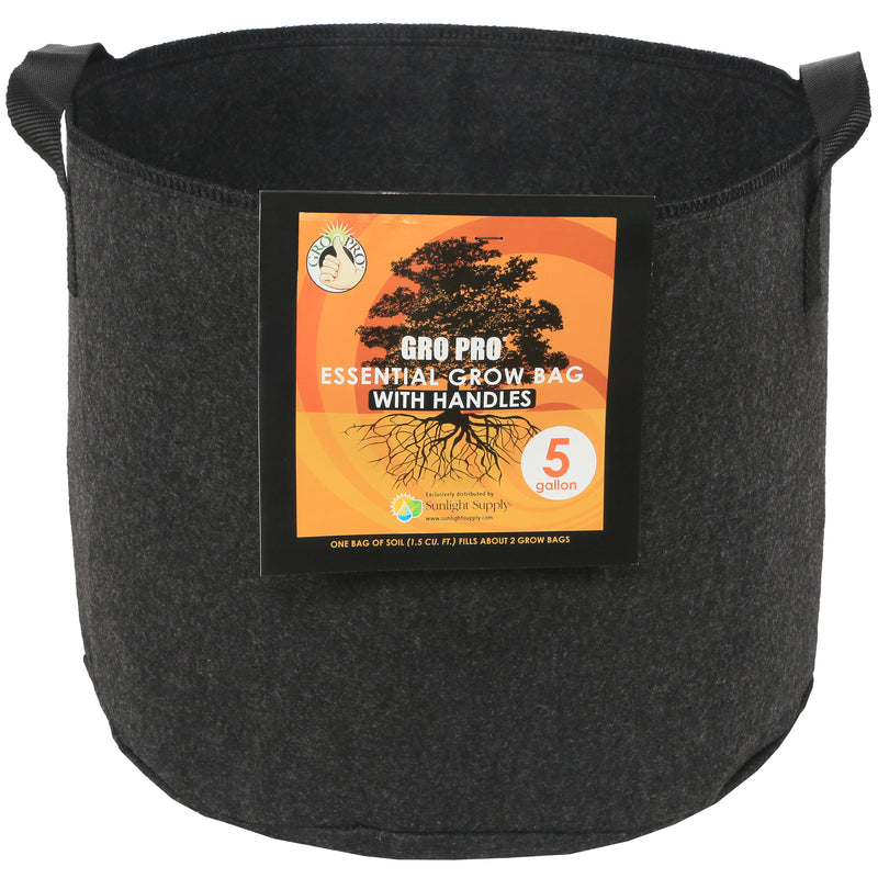 Essential Fabric Pot Black w/ Handles