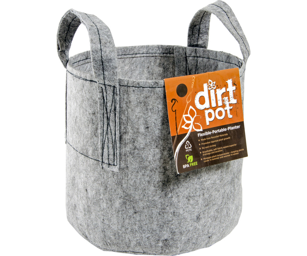 Dirt Pot Grey w/Handle