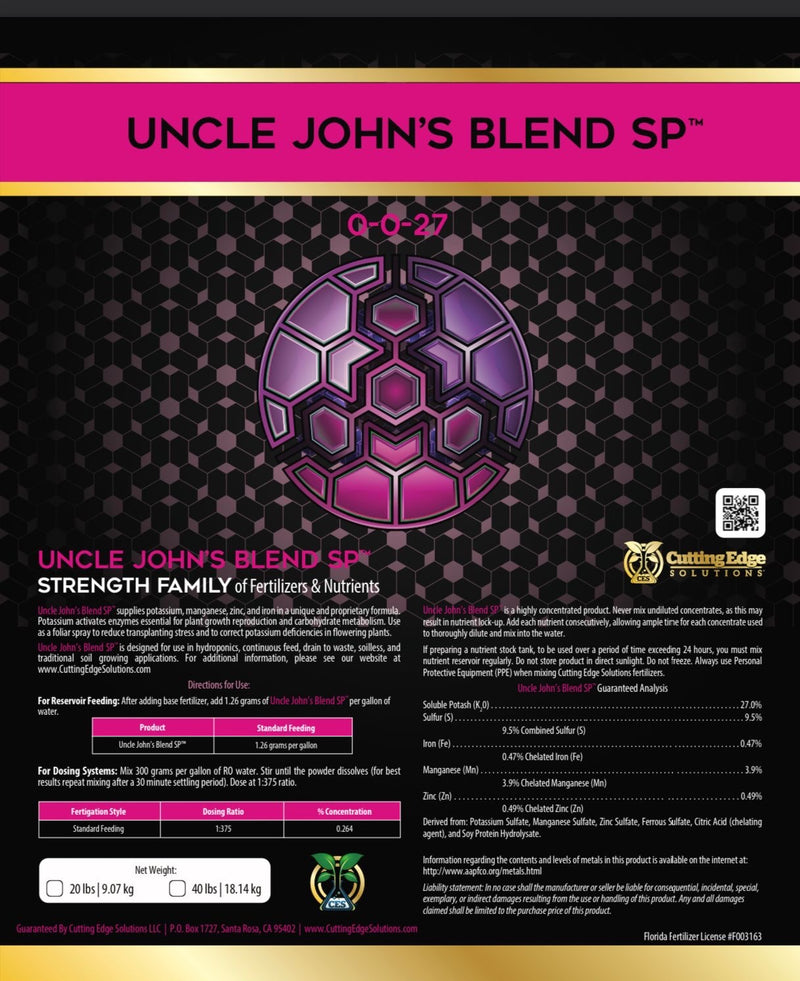 CES Uncle John's Blend 0-0-27 SP