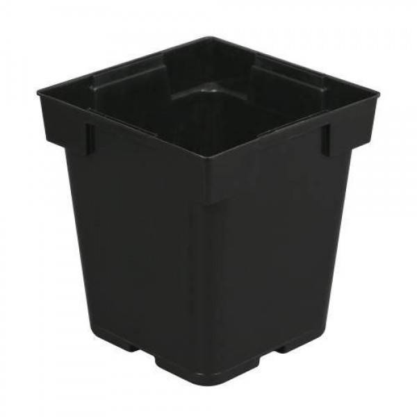 Square Black Plastic Pot by Hydrofarm